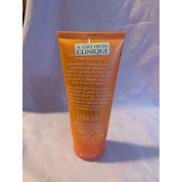 Clinique Happy Body Cream 2.5 Fl Oz Luxurious Hydrating Formula Travel Size - Picture 2 of 2